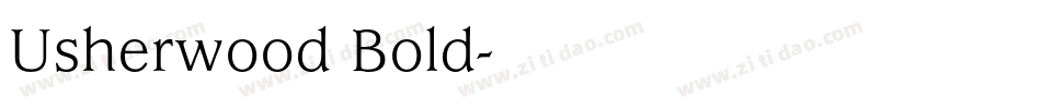 Usherwood Bold字体转换